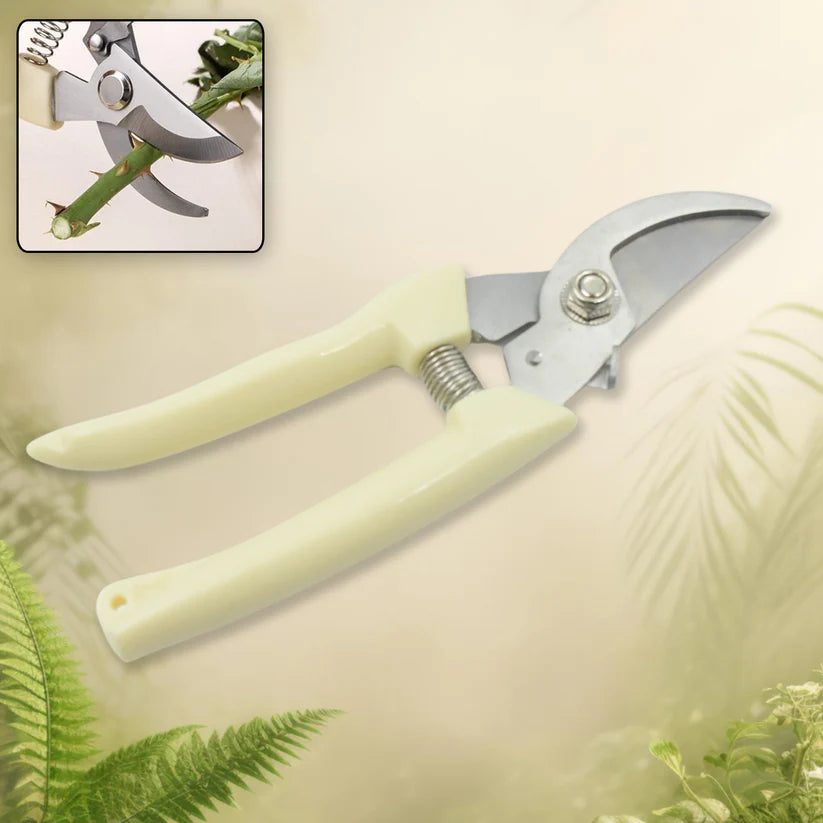 Stainless Steel Pruning Shears with Sharp Blades and Comfortable handle - Durable Hand Pruner for Comfortable and Easy Cutting, Heavy Duty Gardening Cutter Tool Plant Cutter for Home Garden | Wood Bran (1 Pc) -Gardening