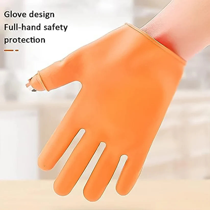 Gloves Silicone Thumb Knife Finger Protector Gears Cutting Vegetable Harvesting Knife -Gardening