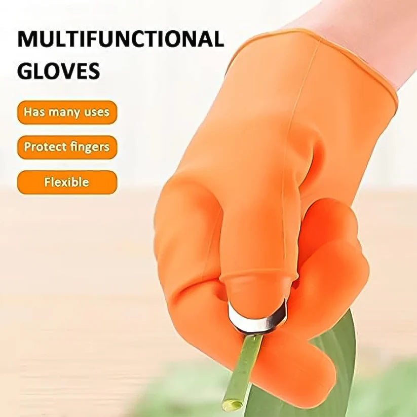 Gloves Silicone Thumb Knife Finger Protector Gears Cutting Vegetable Harvesting Knife -Gardening