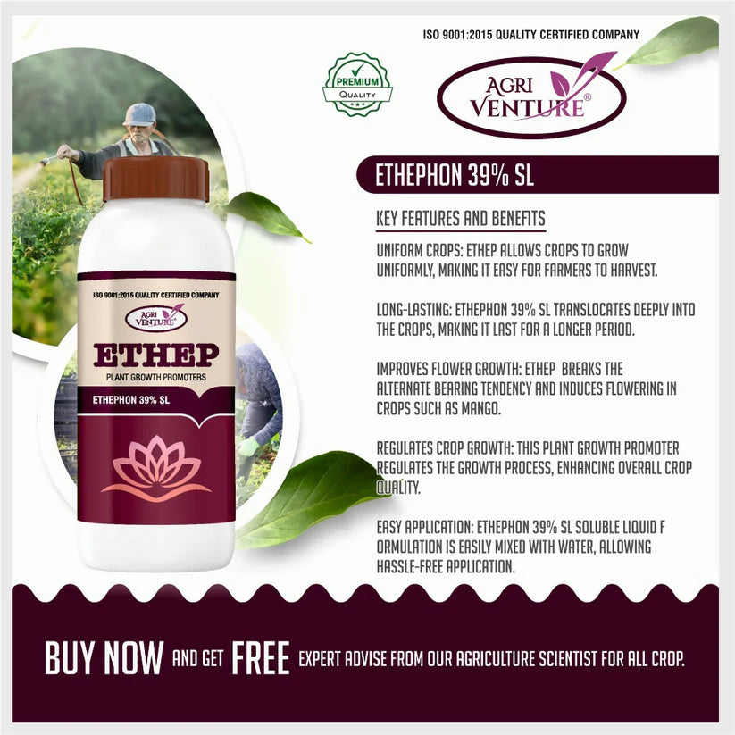 AgriVenture ETHEP ( Ethephon 39% SL ) - 500ML -Gardening