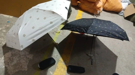 3-Fold Cute Umbrella – Sun & Rain Protection, UV Shield (1 Pc / With Zip Case) -Gardening