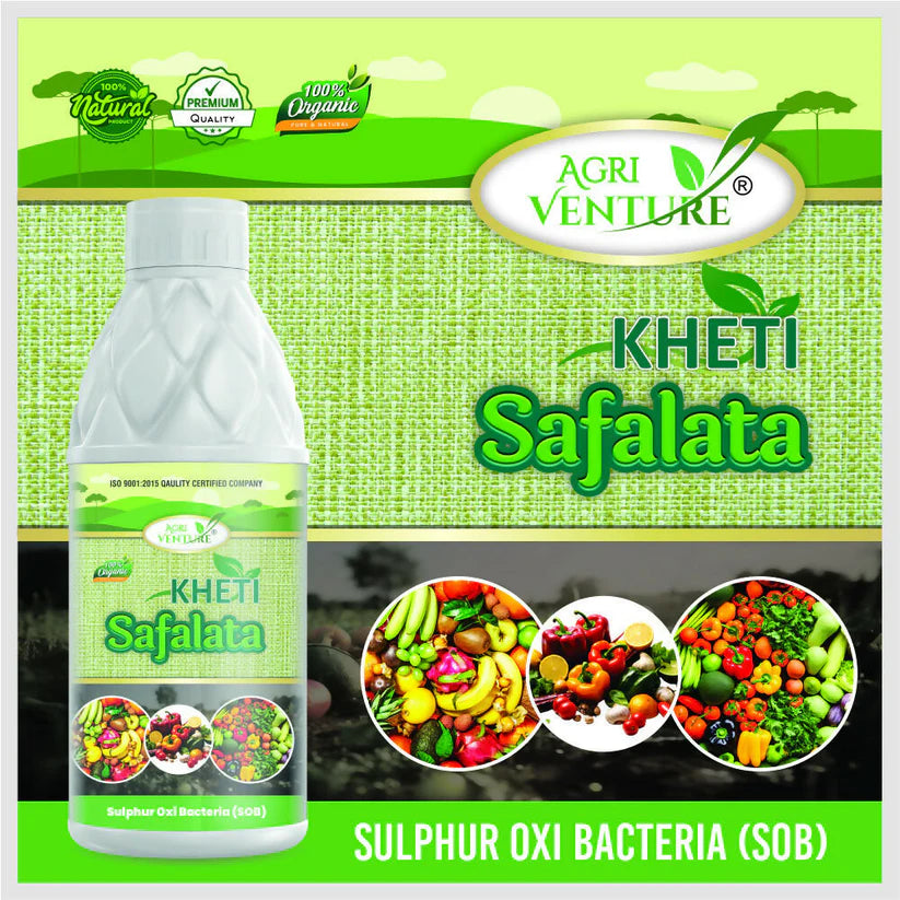 AgriVenture KHETI SAFALATA ( SOB - Sulphur Oxi Bacteria) Improves Soil Fertility Bactericide Organic Product BIO FIRTILIZERS (1 LTR)) -Gardening