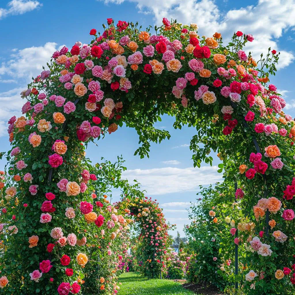 multi colored rose seeds Fragrant Hybrid Climbing Rose Seeds – Multi-Color Blooms for Balcony & Garden