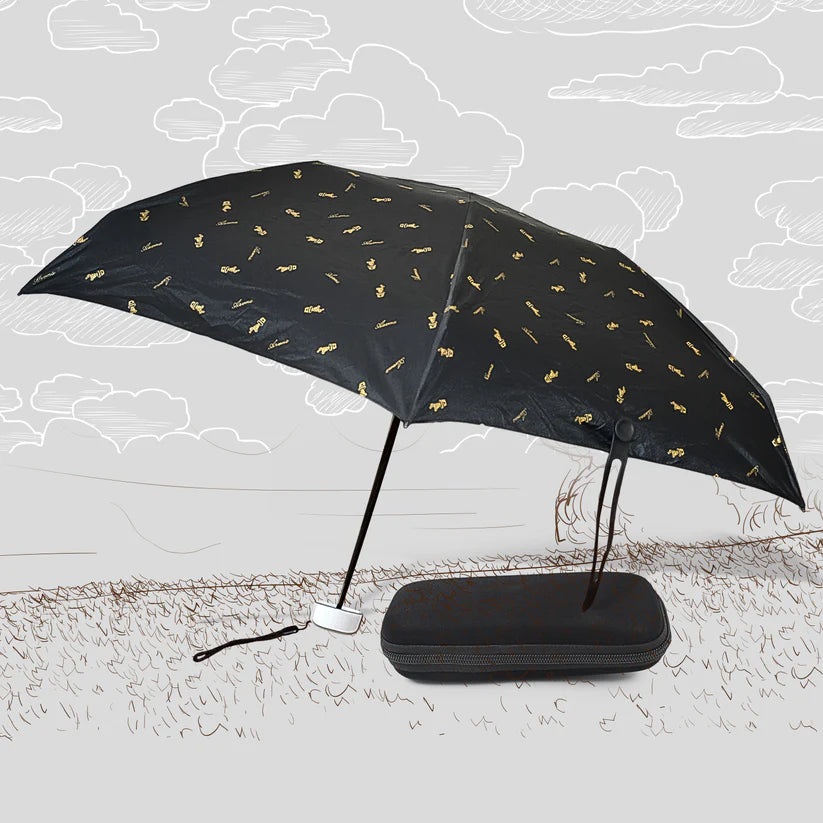 3-Fold Cute Umbrella – Sun & Rain Protection, UV Shield (1 Pc / With Zip Case) -Gardening