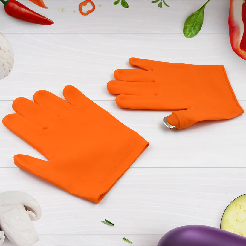 Gloves Silicone Thumb Knife Finger Protector Gears Cutting Vegetable Harvesting Knife -Gardening