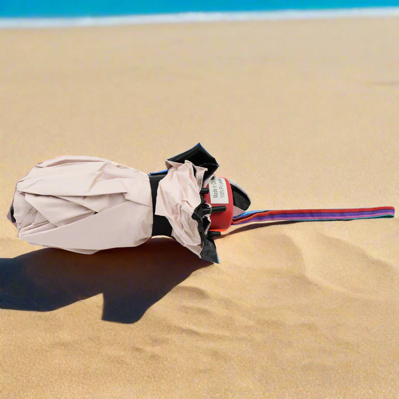 3-Fold Sun & Rain Protective Solid Foldable Umbrella (1 Pc) -Gardening