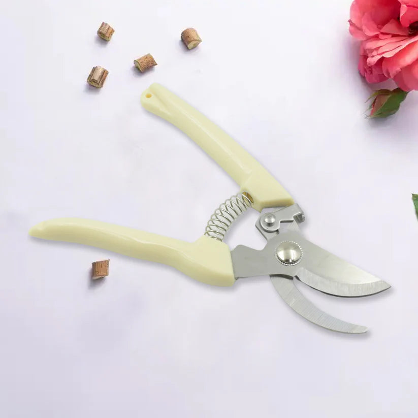 Stainless Steel Pruning Shears with Sharp Blades and Comfortable handle - Durable Hand Pruner for Comfortable and Easy Cutting, Heavy Duty Gardening Cutter Tool Plant Cutter for Home Garden | Wood Bran (1 Pc) -Gardening