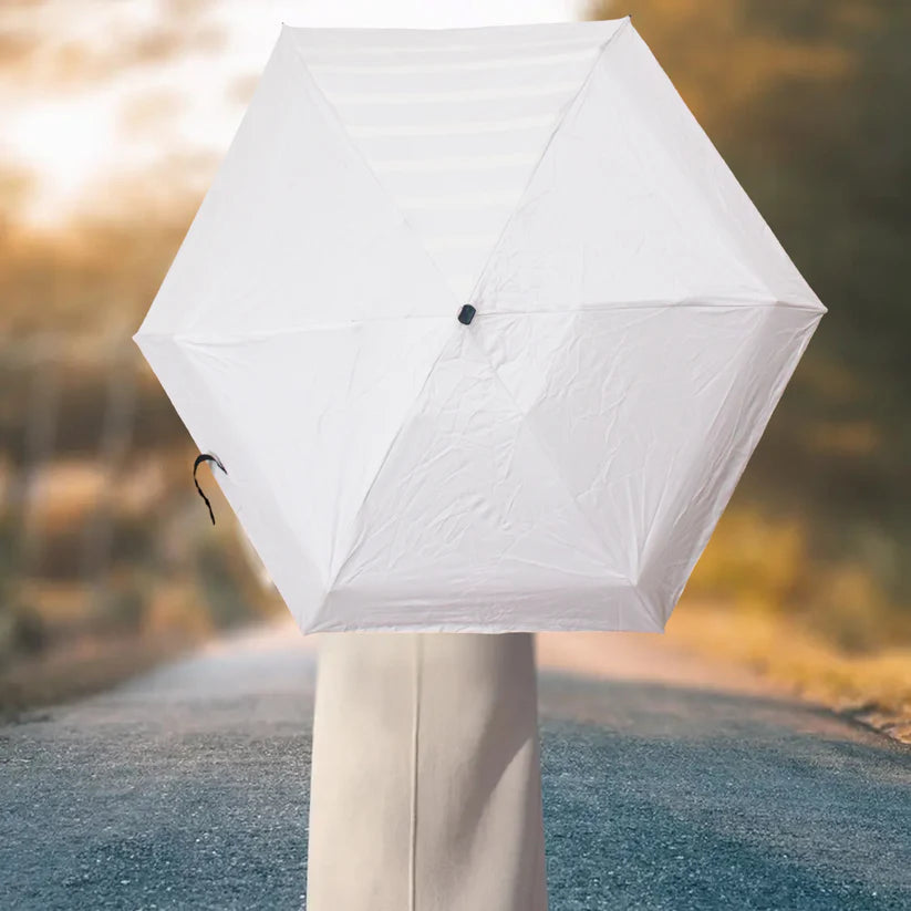 3-Fold Sun & Rain Protective Solid Foldable Umbrella (1 Pc) -Gardening