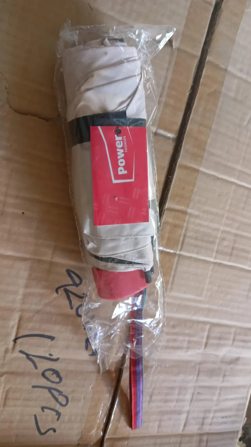 3-Fold Sun & Rain Protective Solid Foldable Umbrella (1 Pc) -Gardening