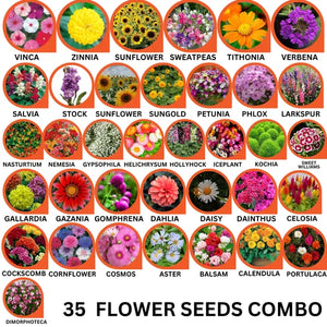 35 Flower Seeds Combo Pack - Flower Seed Combo