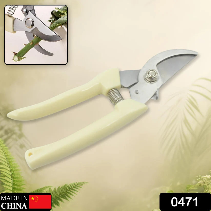 Stainless Steel Pruning Shears with Sharp Blades and Comfortable handle - Durable Hand Pruner for Comfortable and Easy Cutting, Heavy Duty Gardening Cutter Tool Plant Cutter for Home Garden | Wood Bran (1 Pc) -Gardening