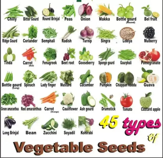 45 Vegetable Combo Pack -Vegetable Seeds Combo