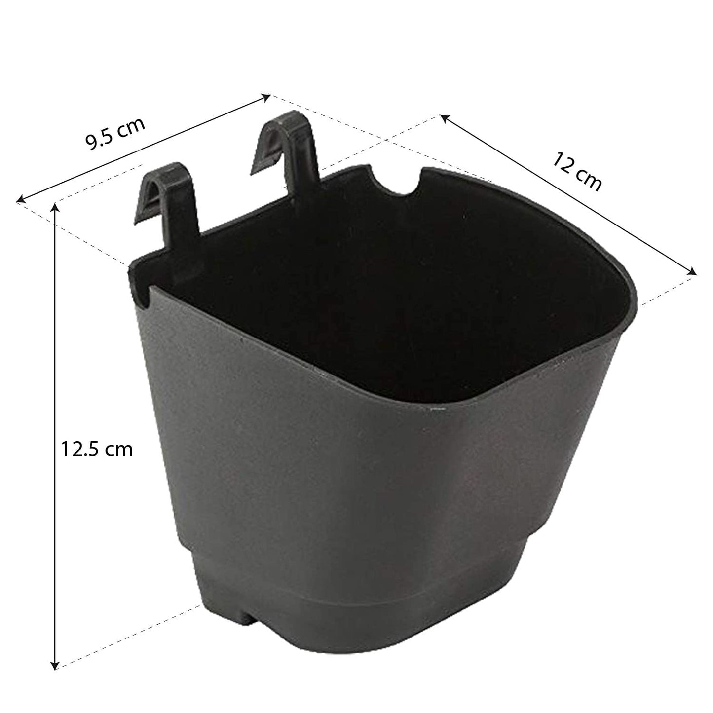 Vertical Garden Wall Hanging Pot, (Black, Standard, 50 Pieces)