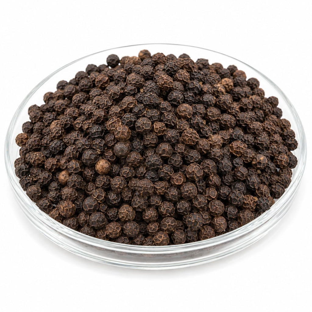 Whole Black Pepper | Kerala-Style Kali Mirch Peppercorns | Aromatic Spice for Curries, Rasam, Soups, Marinades and Fresh Grinding (100 Gram) - Spices