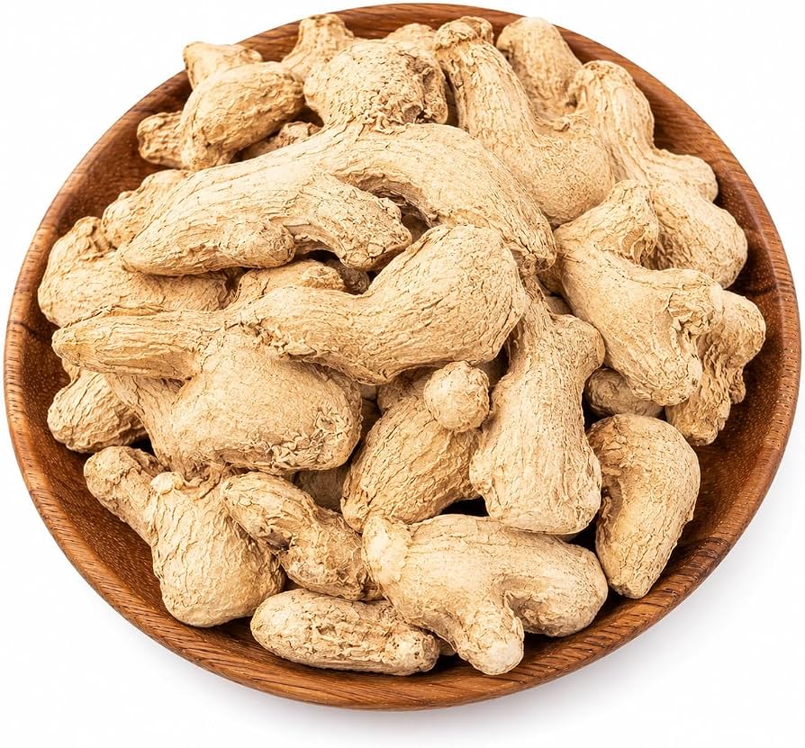 Whole Dry Ginger | Traditional Kerala Chukku Spice | Aromatic Dried Ginger for Chukku Coffee, Tea, Curries, Sweets and Masala (1000 Gram) - Spices