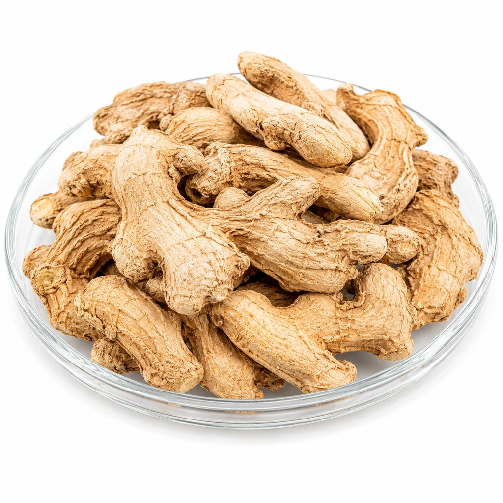 Whole Dry Ginger | Traditional Kerala Chukku Spice | Aromatic Dried Ginger for Chukku Coffee, Tea, Curries, Sweets and Masala (1000 Gram) - Spices
