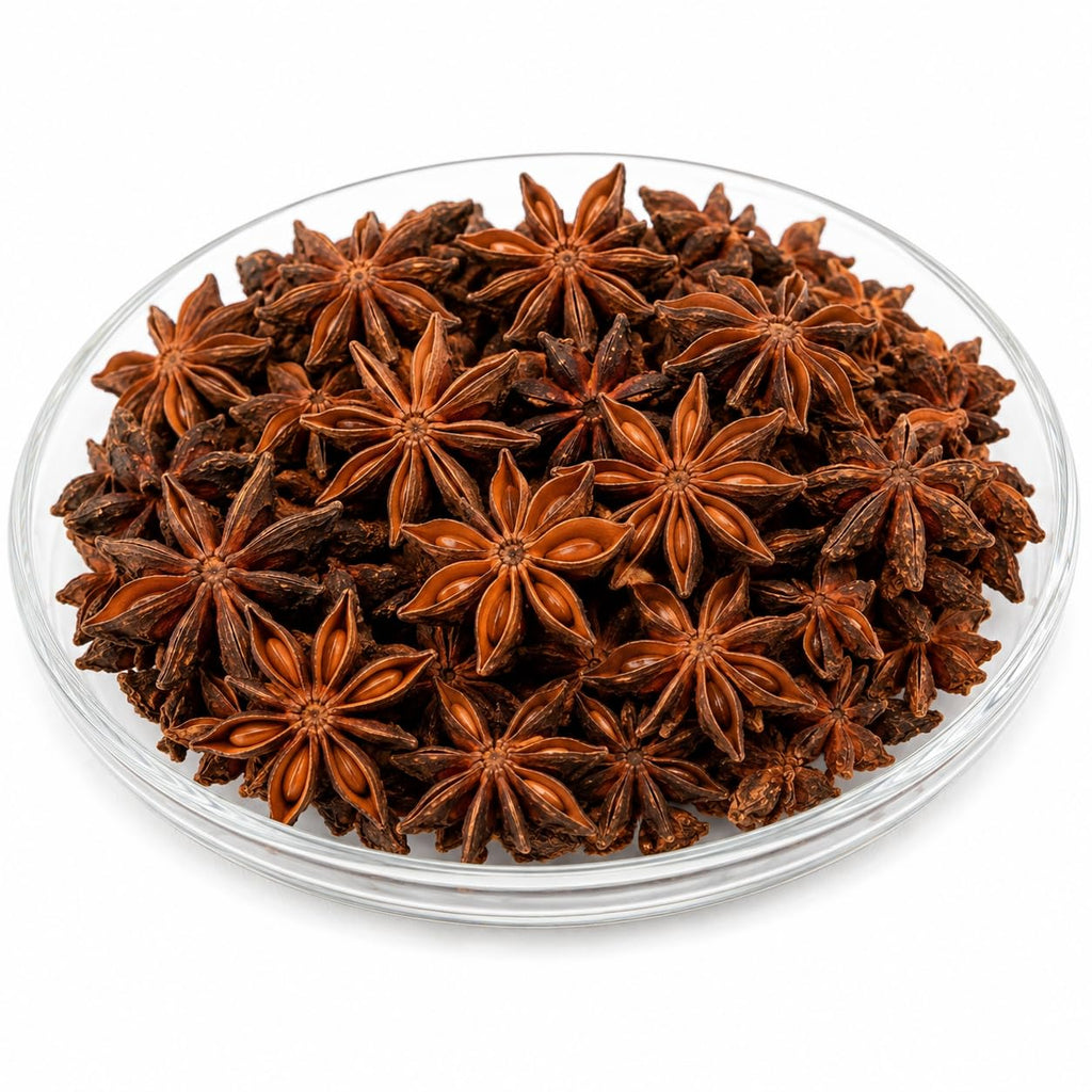 Whole Star Anise | Aromatic Chakra Phool for Indian Cooking | Fragrant Spice for Biryani, Pulao, Curries, Chai and Sweet Dishes  (250 Gram) - Spices