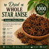 Whole Star Anise | Aromatic Chakra Phool for Indian Cooking | Fragrant Spice for Biryani, Pulao, Curries, Chai and Sweet Dishes