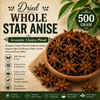 Whole Star Anise | Aromatic Chakra Phool for Indian Cooking | Fragrant Spice for Biryani, Pulao, Curries, Chai and Sweet Dishes