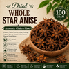 Whole Star Anise | Aromatic Chakra Phool for Indian Cooking | Fragrant Spice for Biryani, Pulao, Curries, Chai and Sweet Dishes