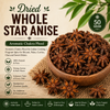 Whole Star Anise | Aromatic Chakra Phool for Indian Cooking | Fragrant Spice for Biryani, Pulao, Curries, Chai and Sweet Dishes