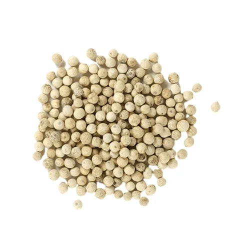 Whole White Pepper | Aromatic Safed Mirch Peppercorns | Mild Earthy Spice for Curries, Soups, Stews, Sauces and Fresh Grinding (100 Gram) - Spices