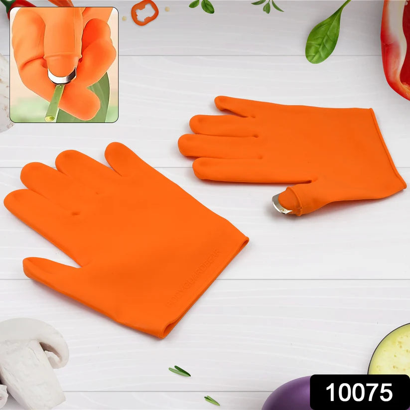 Gloves Silicone Thumb Knife Finger Protector Gears Cutting Vegetable Harvesting Knife -Gardening