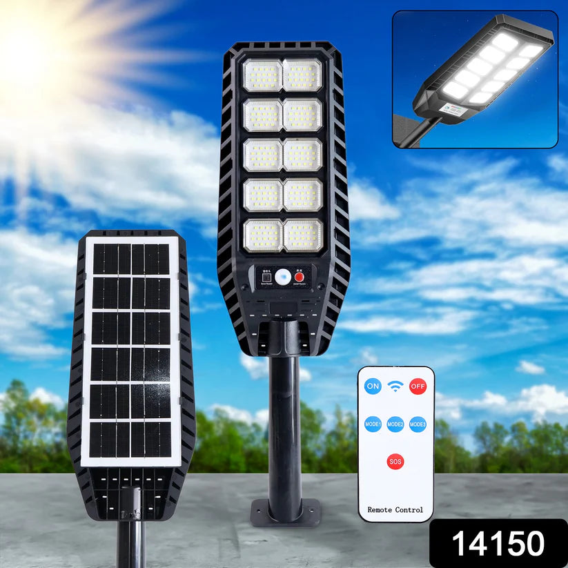 High-Powered Solar LED Street Light with Motion Sensor & Remote Control -Gardening