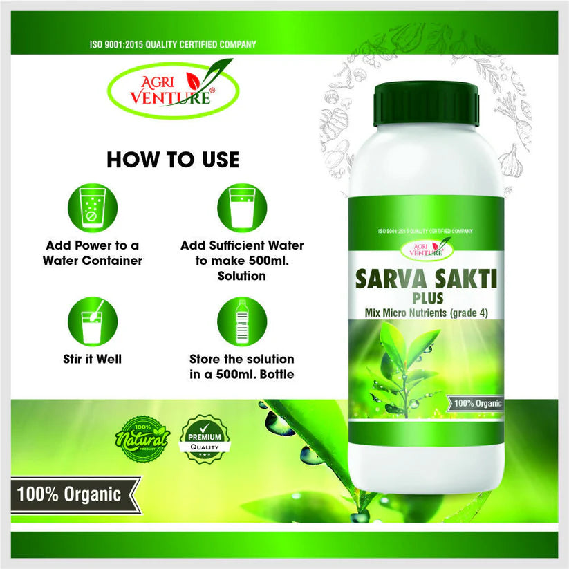AgriVenture SARVA SHAKTI PLUS ( MIX MICRONUTRIENT GRADE 5 ) (1LTR) -Gardening