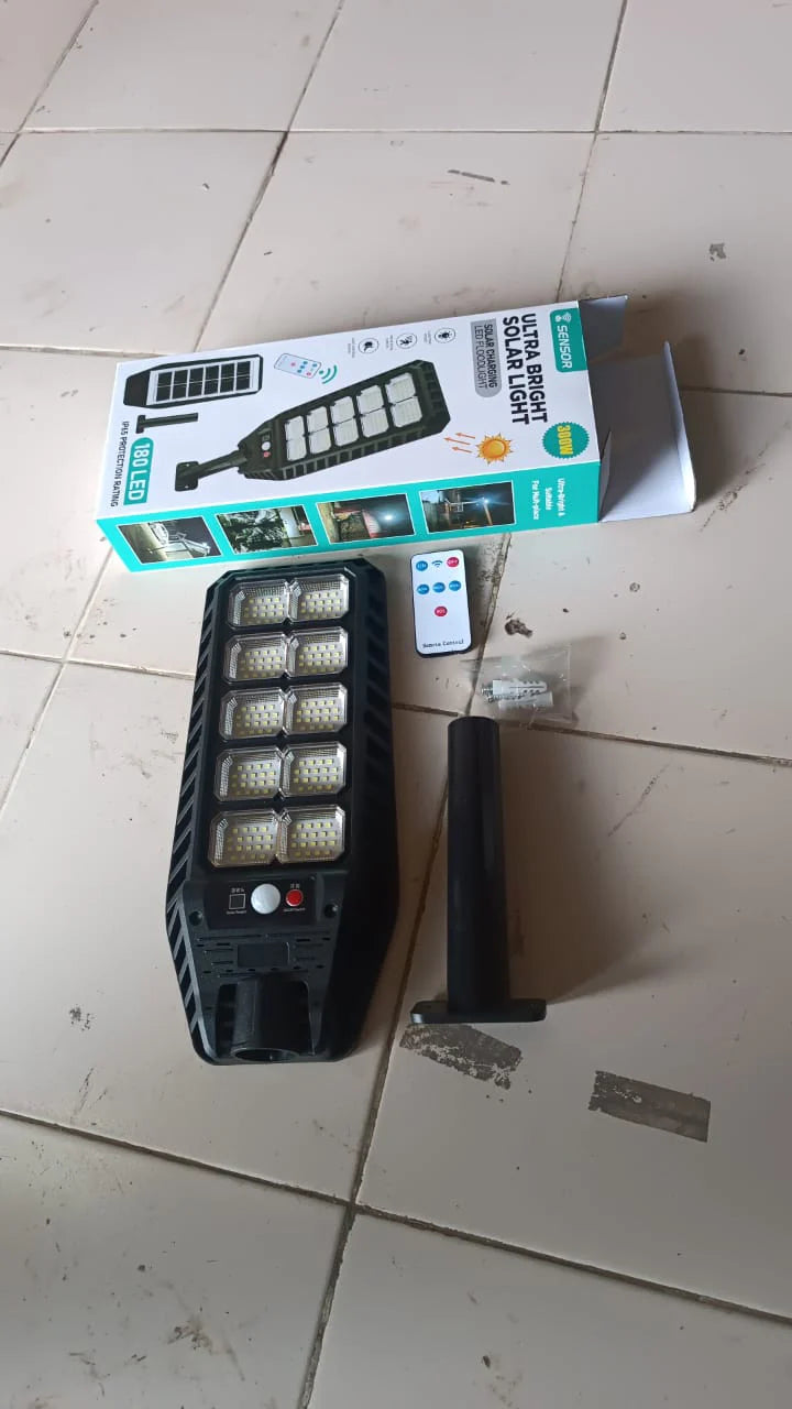 High-Powered Solar LED Street Light with Motion Sensor & Remote Control -Gardening
