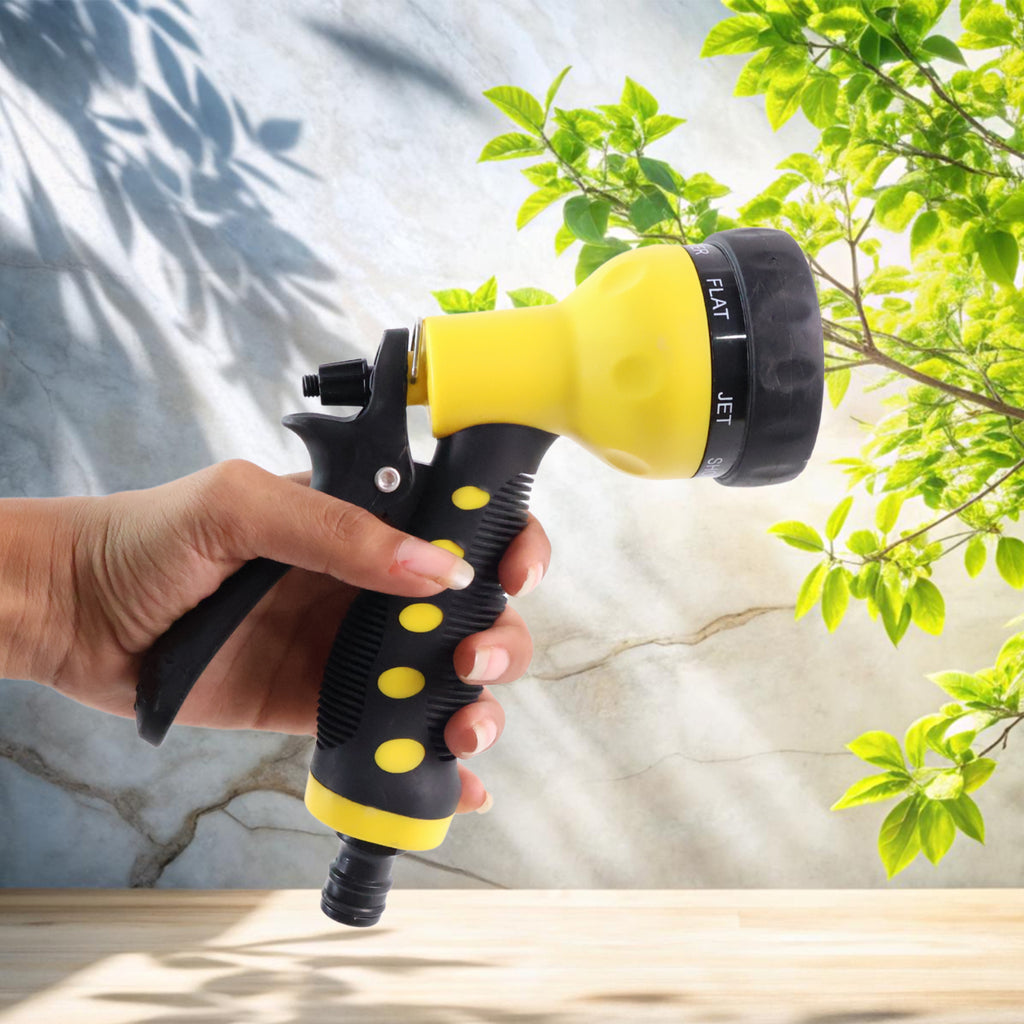 7515 Adjustable 8 Pattern Water Spray Gun Trigger High Pressure For Vehicle  Cleaning Garden Lawn Grass Rinse Flat Soak  Washing For Car Bike Plants Pressure Washer Water Nozzle