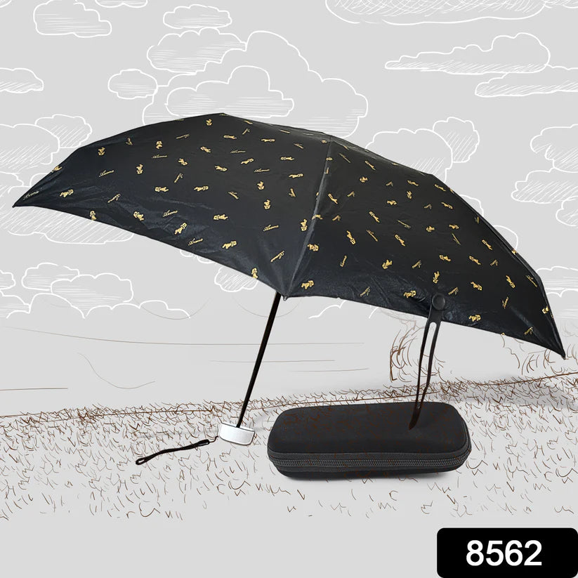 3-Fold Cute Umbrella – Sun & Rain Protection, UV Shield (1 Pc / With Zip Case) -Gardening